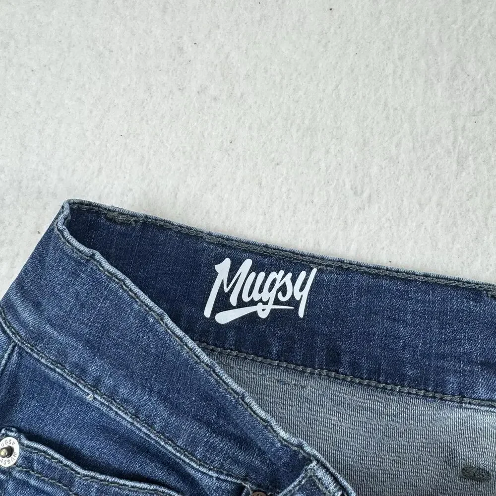 Mugsy Jeans Mens Size 33x32 Blue Fultons Tapered Slim Fit Stretch Denim Casual